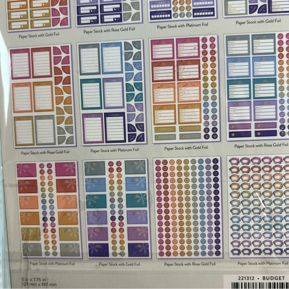 New Erin Condren designer Budget sticker book 5x7.75” with 624 stickers. - Picture 8 of 11